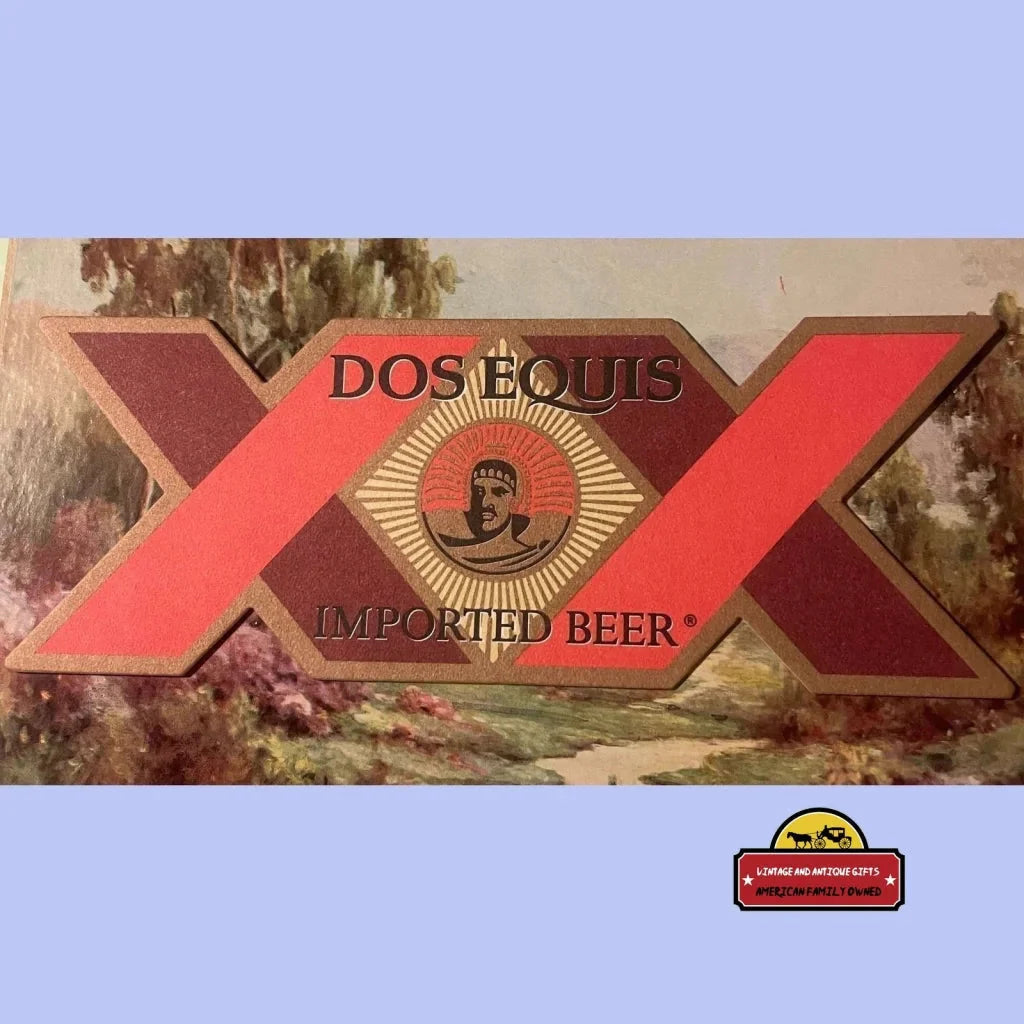 Rare 1980s Double X Dos Equis Beer Coaster Vintage Collectible