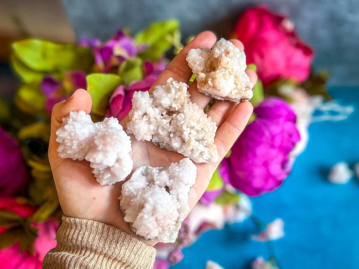 Crystallized Pink Quartz Clusters, RARE Rose Quartz Clusters from Tata Morocco