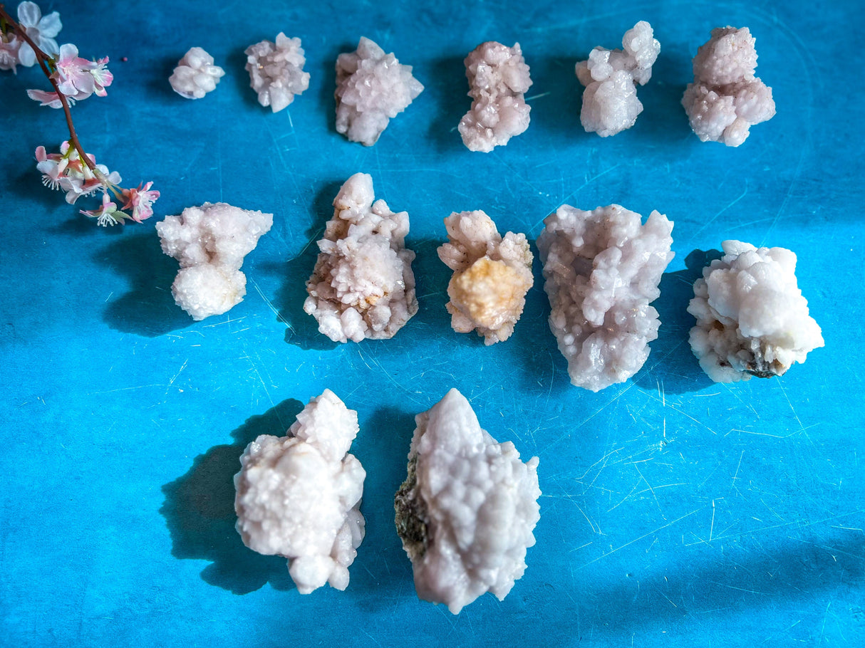 Crystallized Pink Quartz Clusters, RARE Rose Quartz Clusters from Tata Morocco