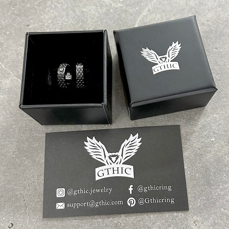 Puños de oreja de acero inoxidable con diseño de plumas retro