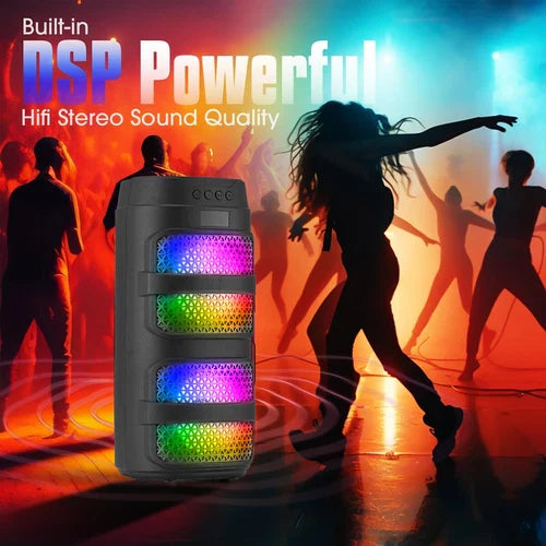 Ultimate Sound 3000W Portable Bluetooth Speaker with Dazzling LED Lights for Epic Parties