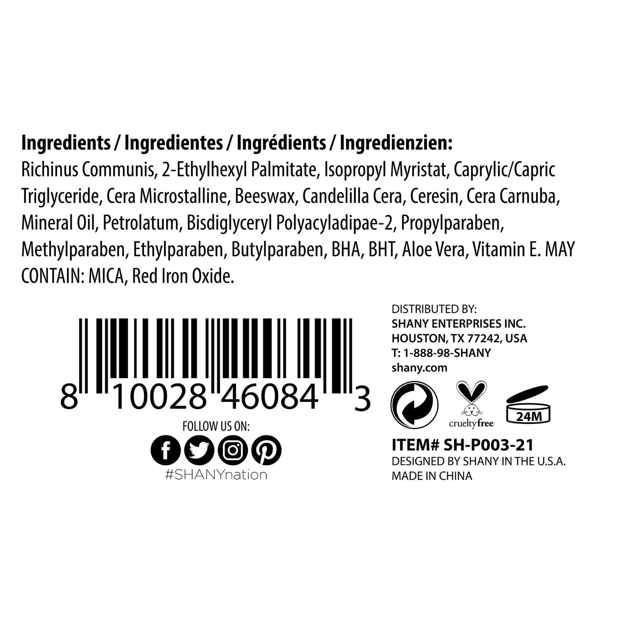 SHANY Chunky Lipstick Lip Pencil