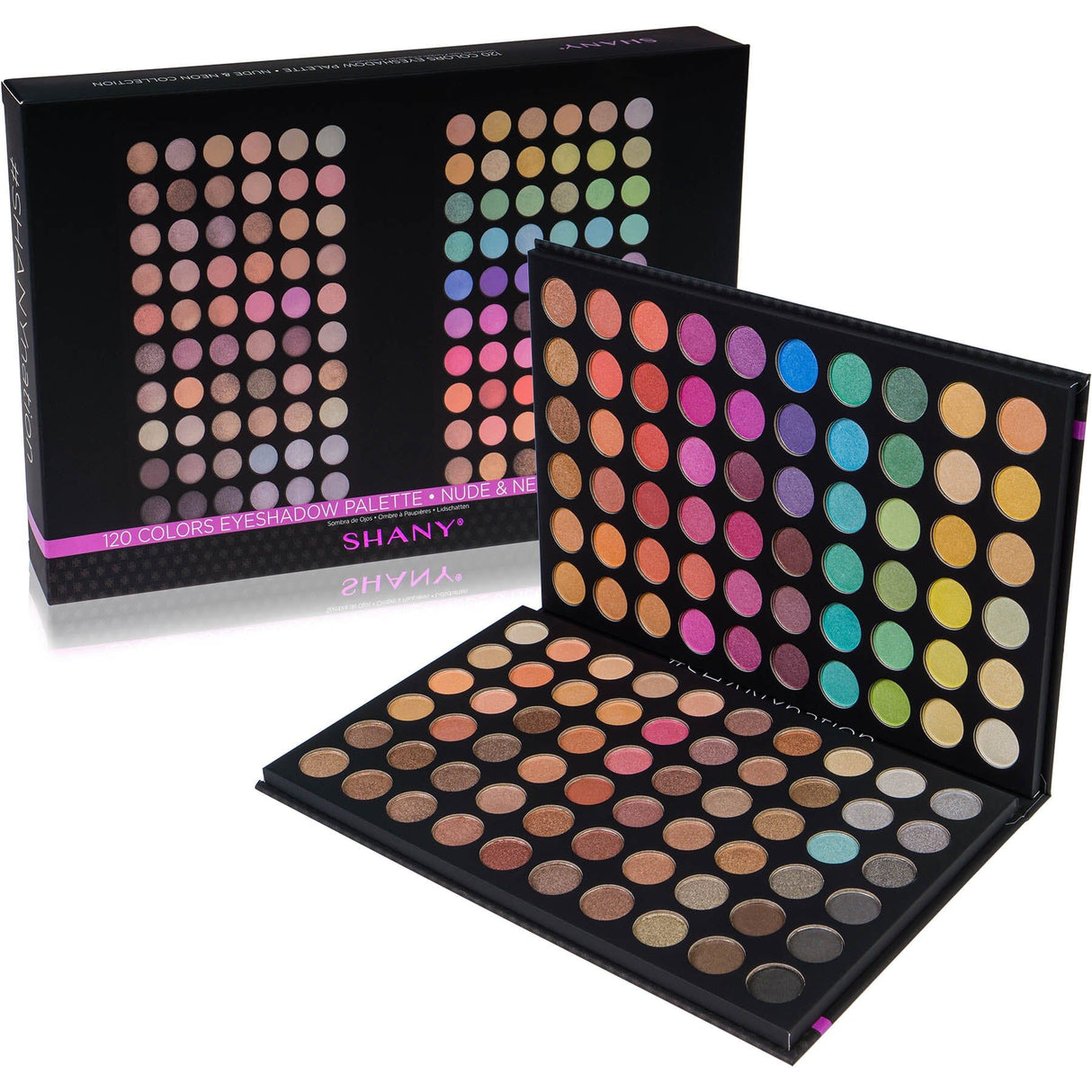 Ultimate Fusion - 120 Color Eye shadow Palette Natural Nude and Neon Combination-1