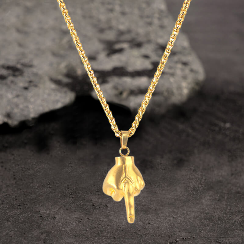 Colgante de acero inoxidable con expresión de gesto simple