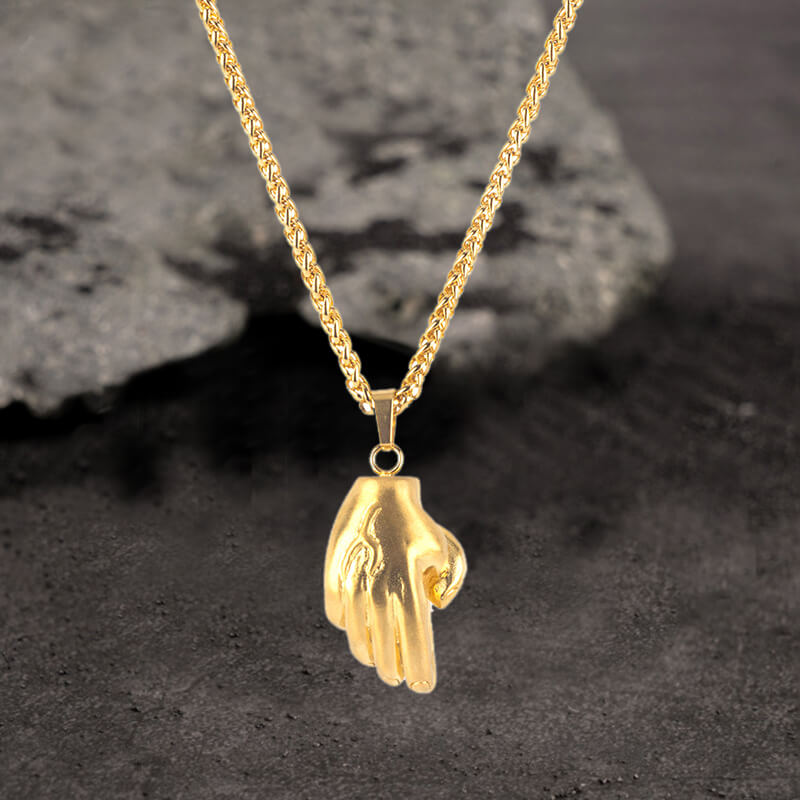 Colgante de acero inoxidable con expresión de gesto simple