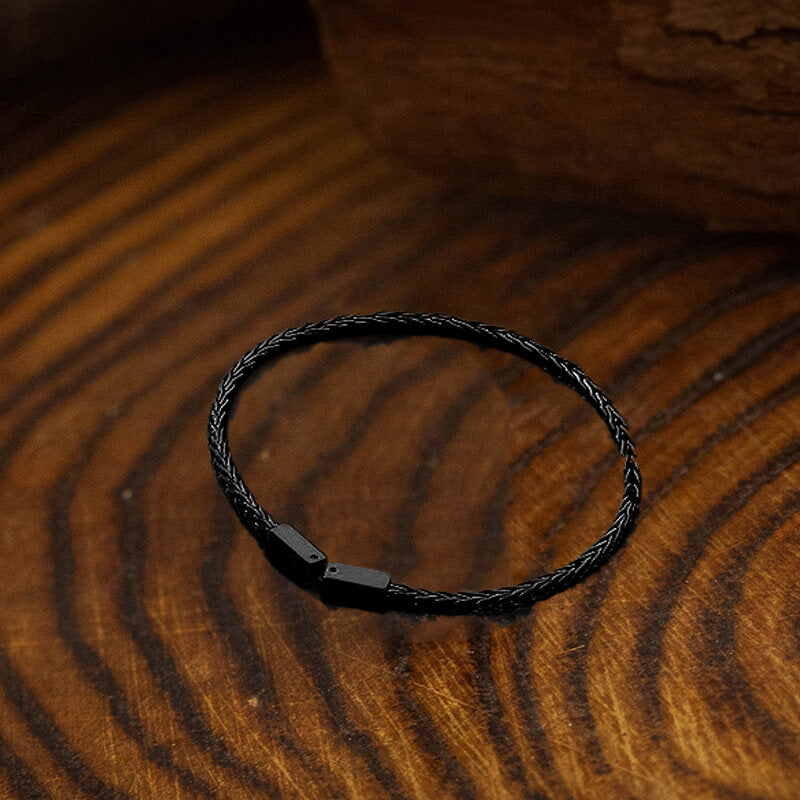 Pulsera de acero inoxidable con hebilla de joyería de color sólido simple