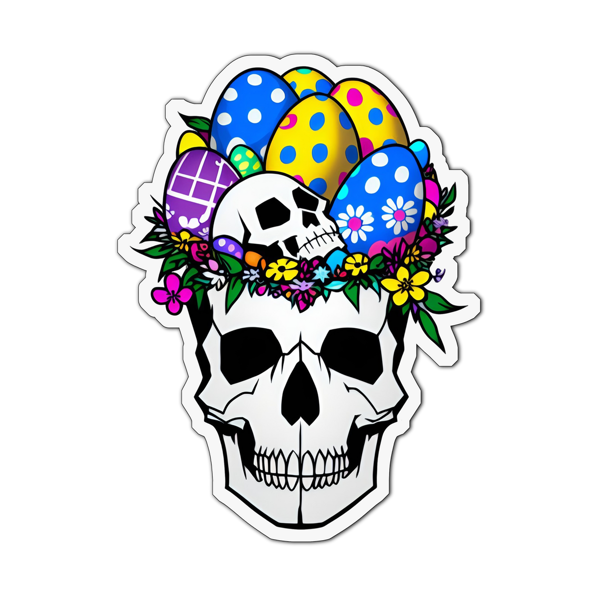 Pegatina de calavera de Pascua