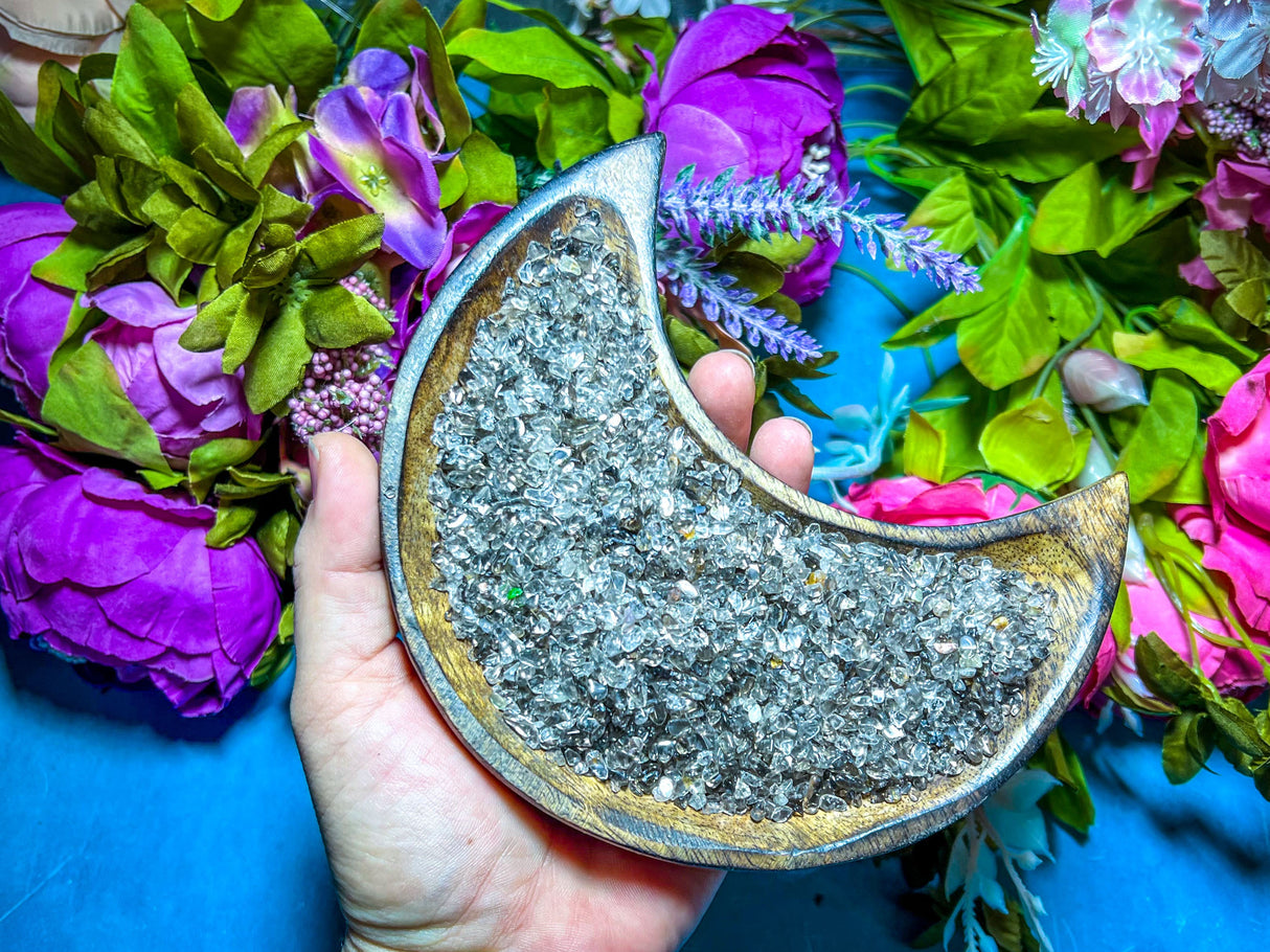 Bulk Crystal Chips, 1 Lb, Rose Quartz, Amethyst, Smoky Quartz, Carnelian, Labradorite, Citrine, Rainbow Moonstone, Black Tourmaline Chips