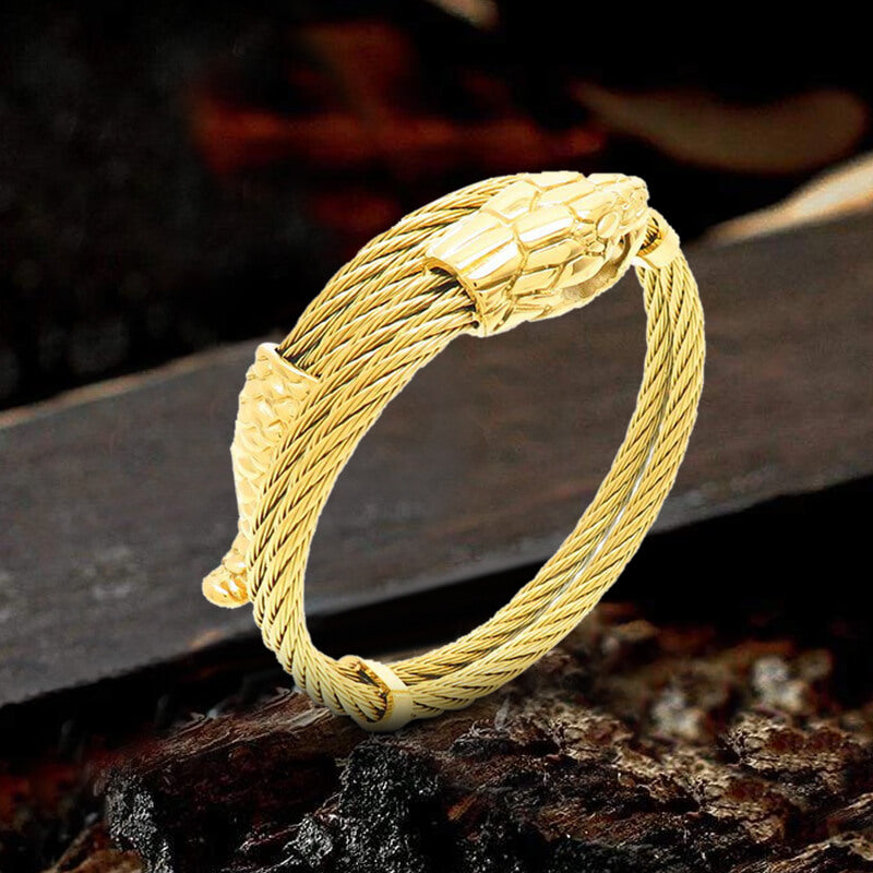 Pulsera de acero inoxidable con forma de serpiente