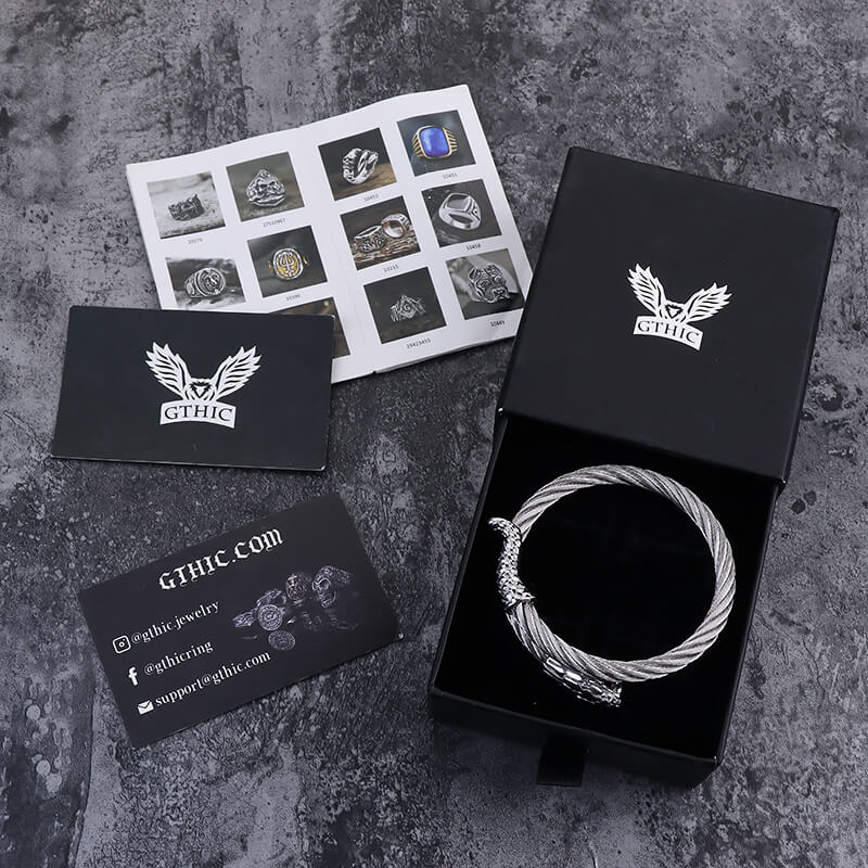 Pulsera de acero inoxidable con forma de serpiente