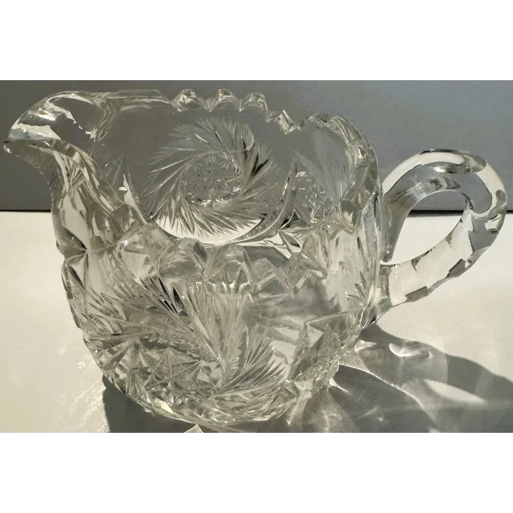 Stunning American Brilliant Cut Glass Creamer from the Gilded Age