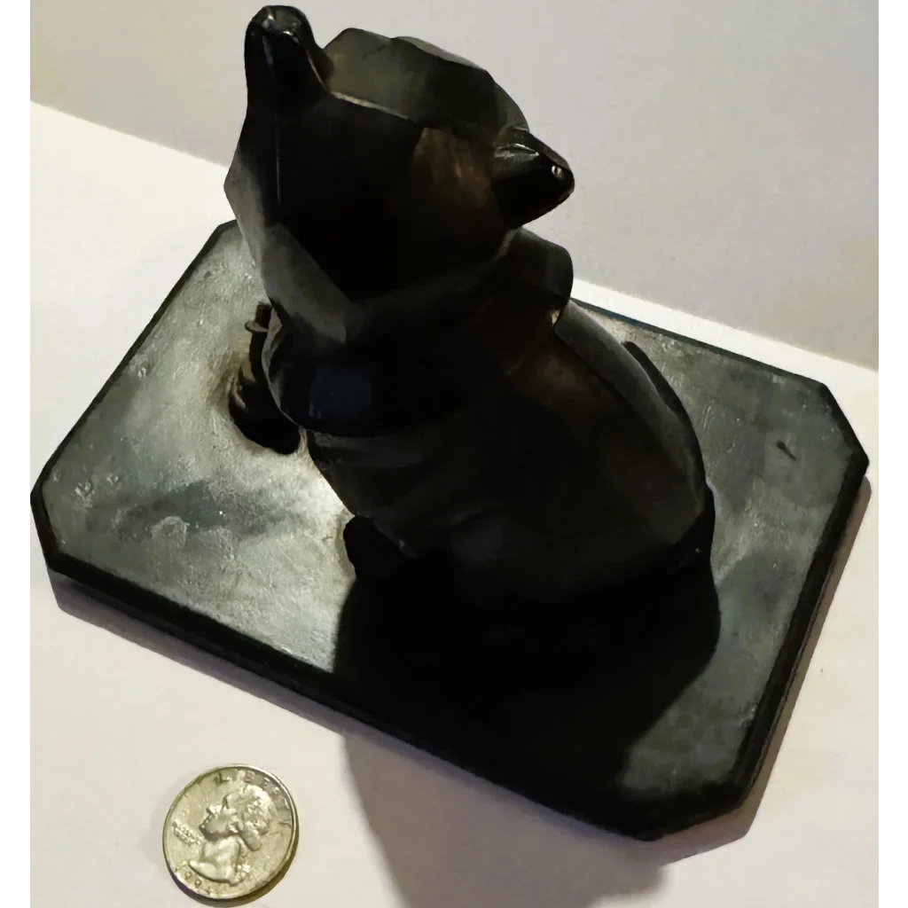 Stunning Art Deco Bulldog Inkwell Collectible Figurine