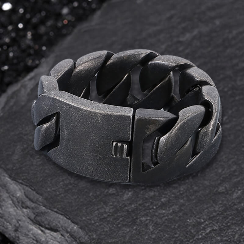 Pulsera de acero inoxidable con cadena de eslabones gruesos y elegante