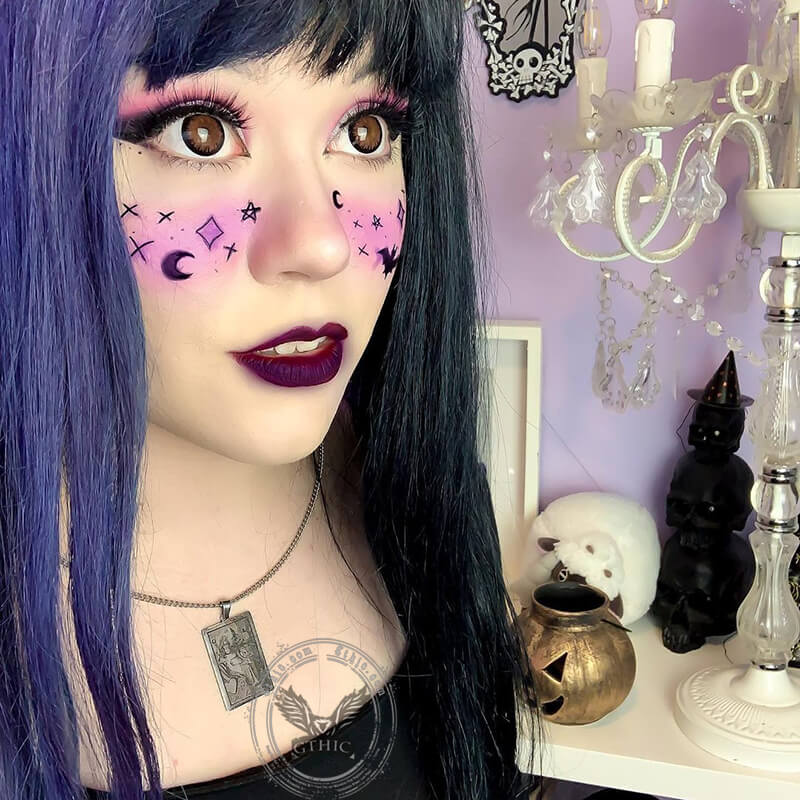 Collar de acero inoxidable con la carta del Tarot de la Emperatriz