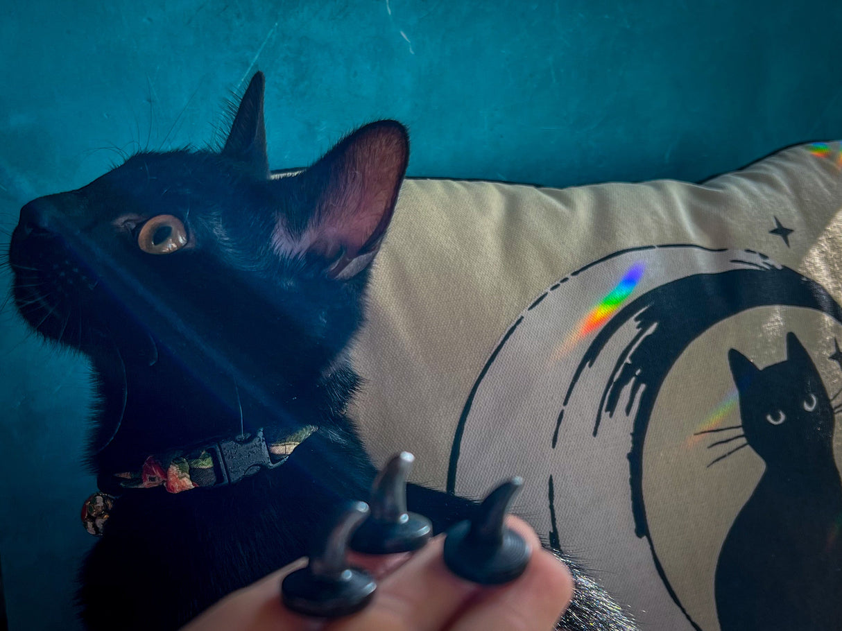 Tiny Black Obsidian Witches Hats, Mini Black Witches Hat, Black Crystal Witches Hat, Witchy Halloween Decor