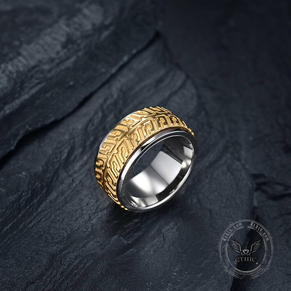 Anillo giratorio de acero inoxidable para motociclista