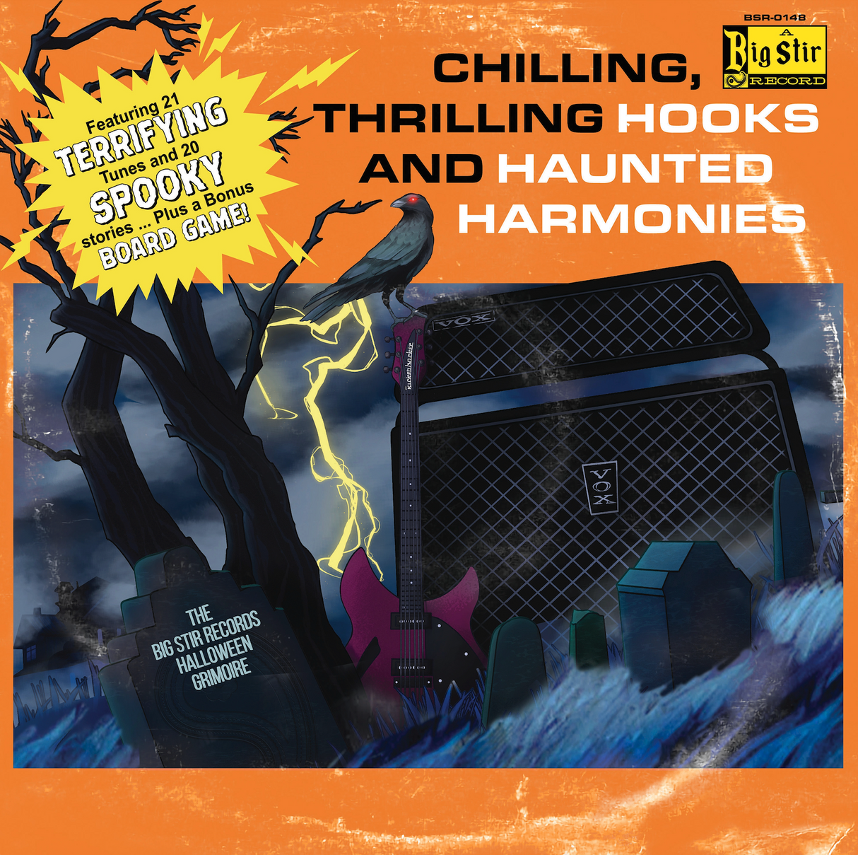 (PRE-ORDER 10/10/25) CHILLING, THRILLING HOOKS AND HAUNTED HARMONIES: THE BIG STIR RECORDS HALLOWEEN GRIMOIRE | Mint (M) Mint (M)