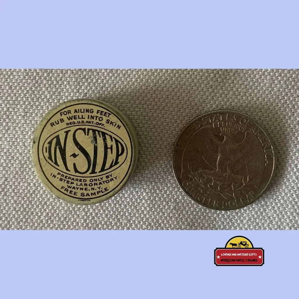 Rare Antique Vintage 1910s InStep Sample Tin from Wayne NY Lab