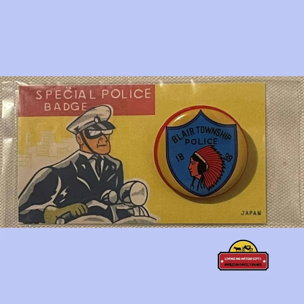 Rare Blair Township Vintage Tin Litho Special Police Badge