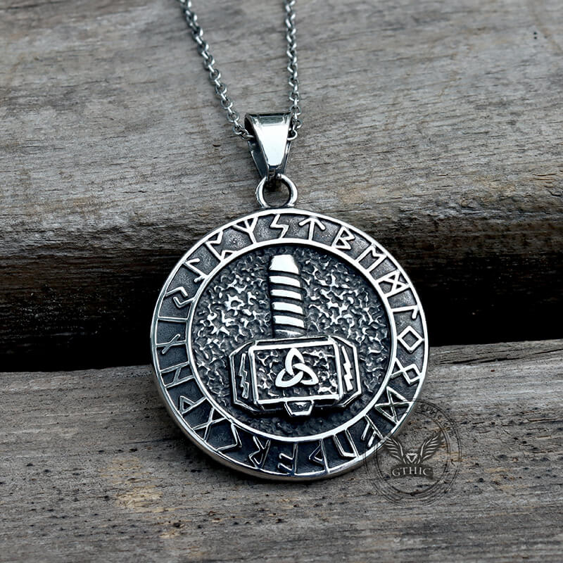 Colgante vikingo Mjölnir de acero inoxidable