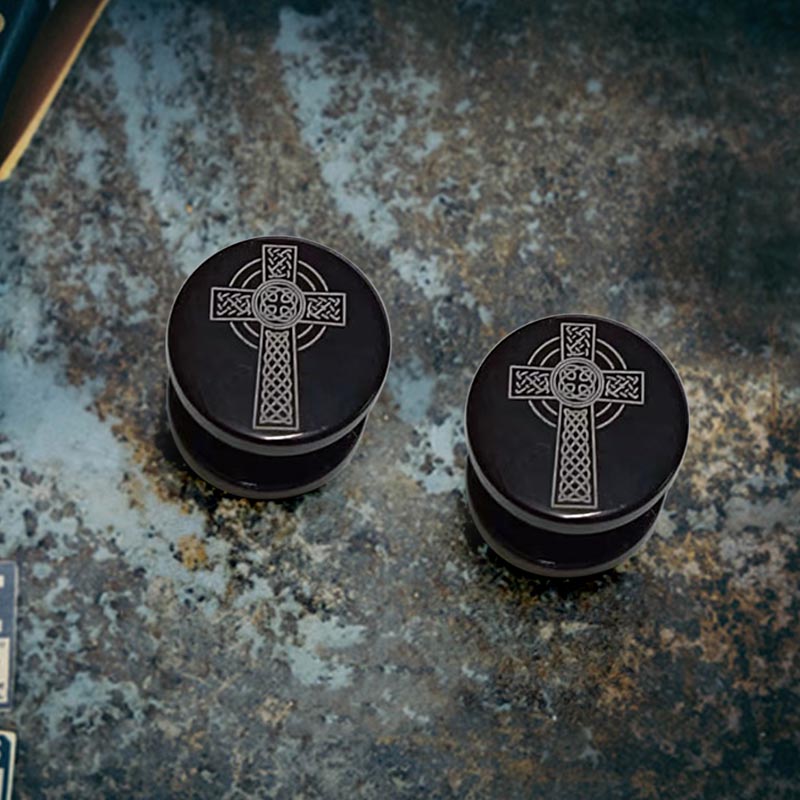 Pendientes de acero inoxidable con símbolos vikingos