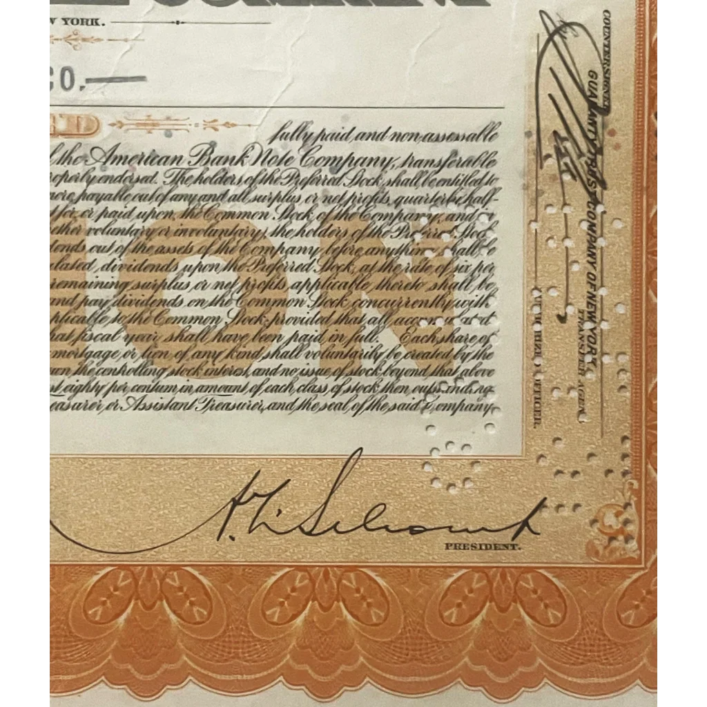 Rare American Bank Note Stock Certificates from the 1930s