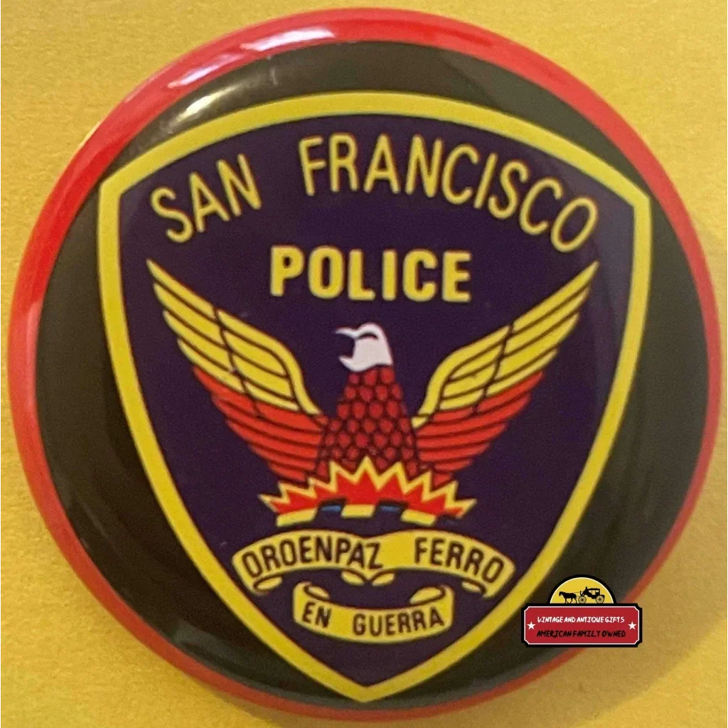 Rare 1950s San Francisco Special Police Badge Tin Litho Collectible