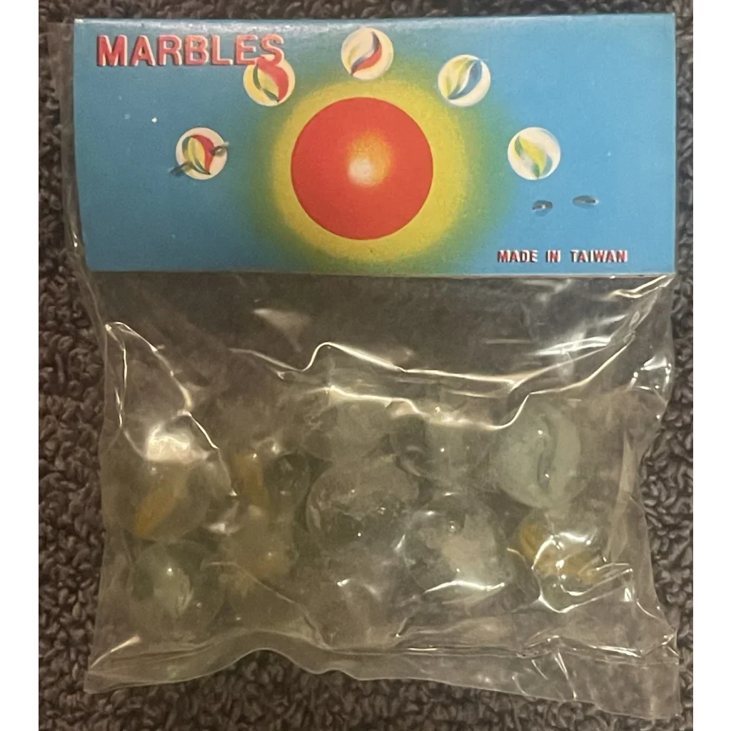 Vintage 1950s Cats Eye Marbles Unopened Pack of 10 Classic Beauties