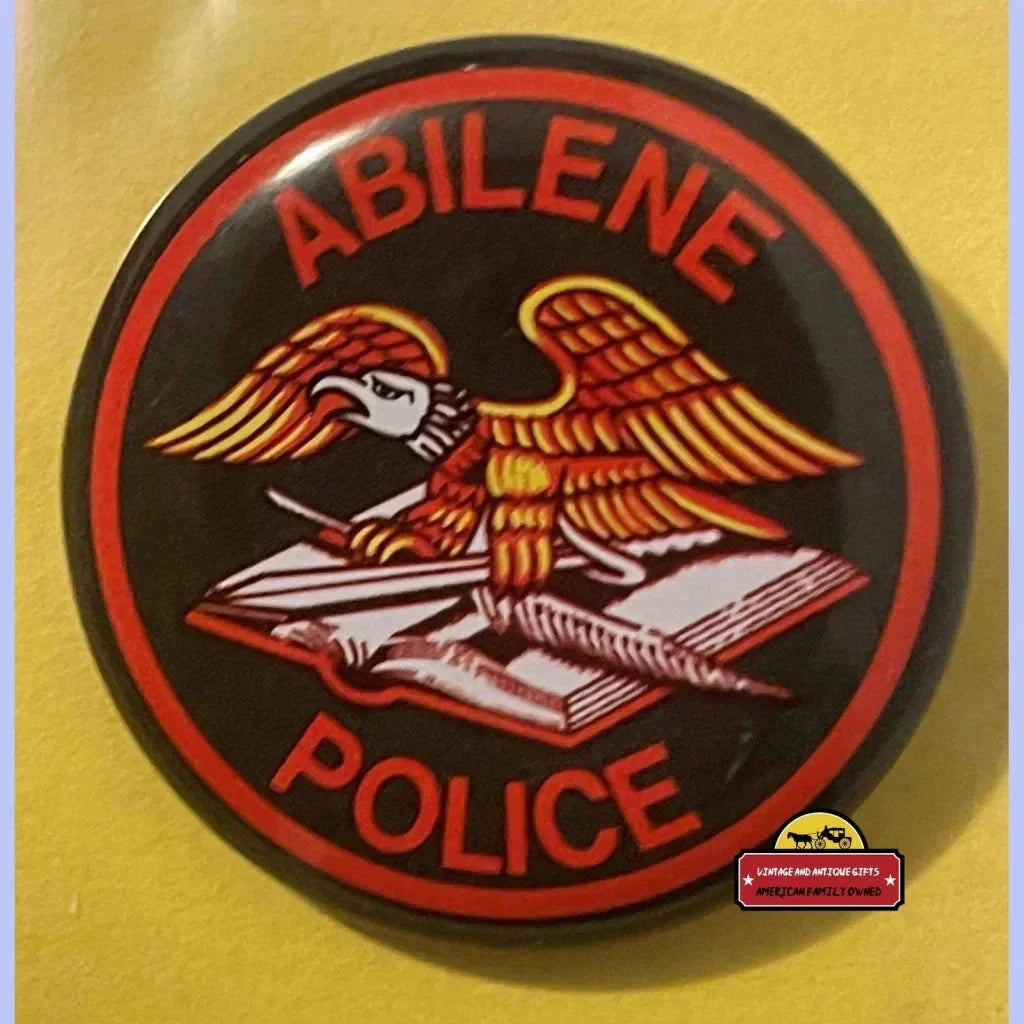 Rare 1950s Abilene Special Police Badge Tin Litho Collectible