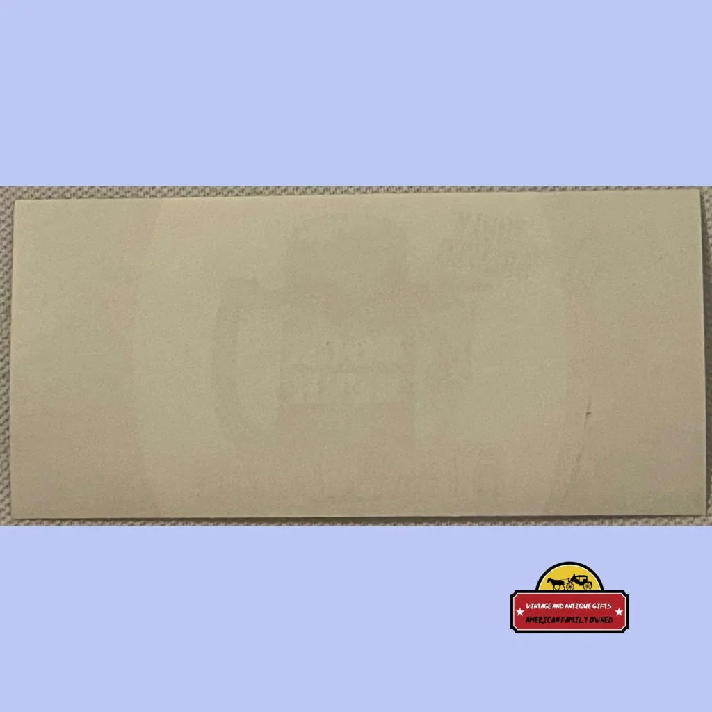 Rare Stegmaier Bock Beer Label from 1960s Pennsylvania Brewery