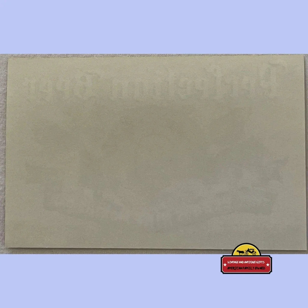 Rare 1960s Perfection Beer Label From Allentown PA