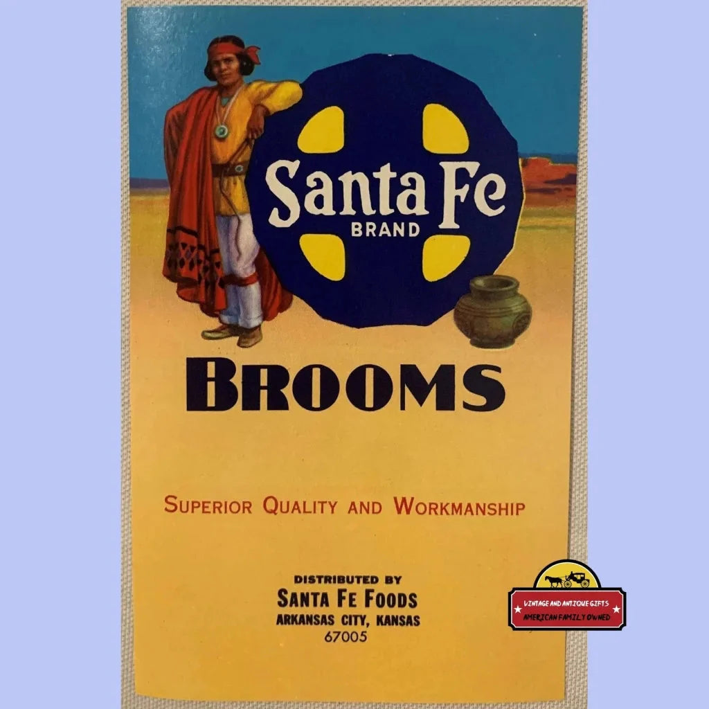 Rare 1960s Santa Fe Broom Label Brings Kansas Nostalgia Home