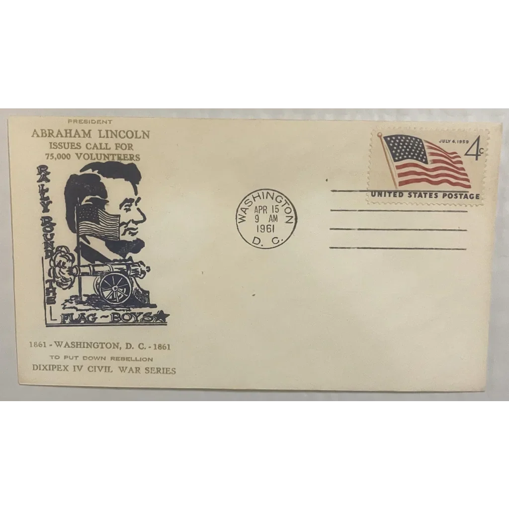 Rare Civil War Centennial Lincoln Envelope from 1961