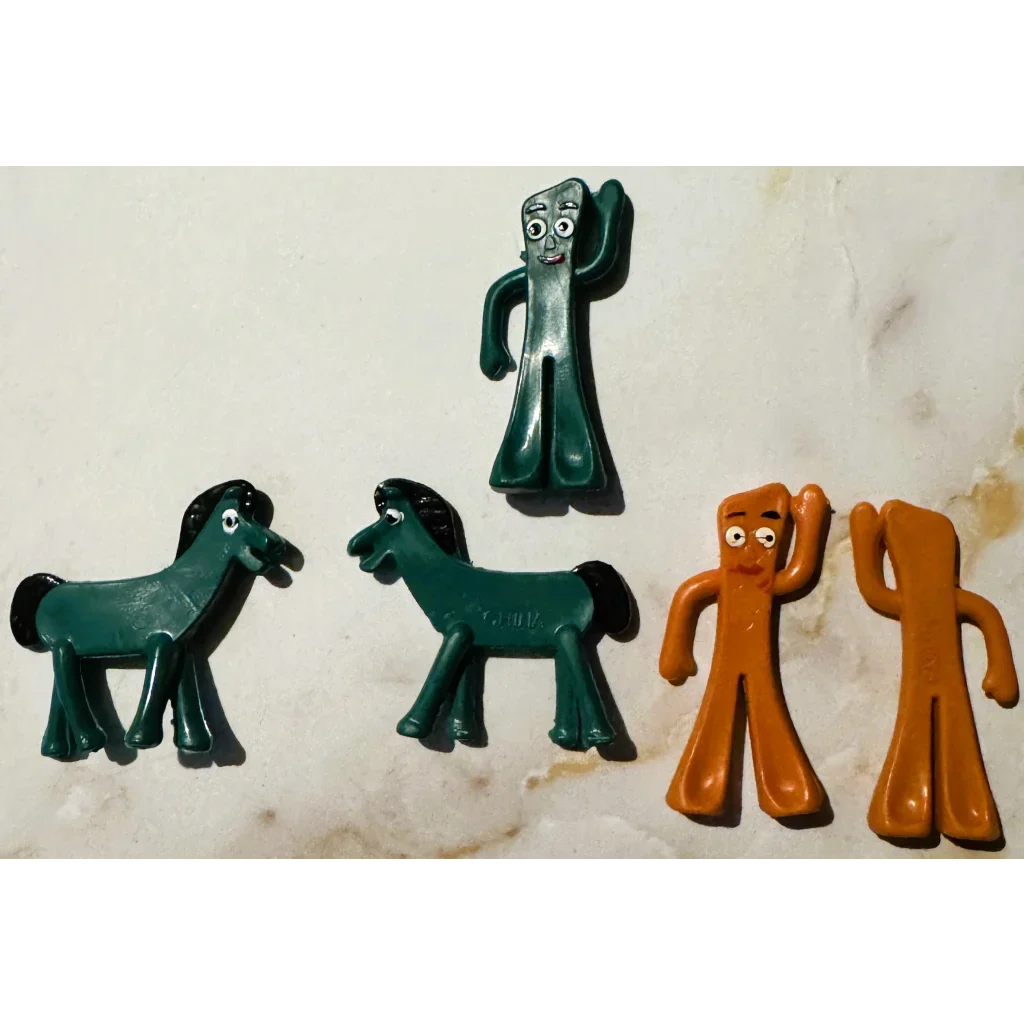 Vintage 1970s - 1980s Gumby and Pokey Figurines, Highly Collectible!