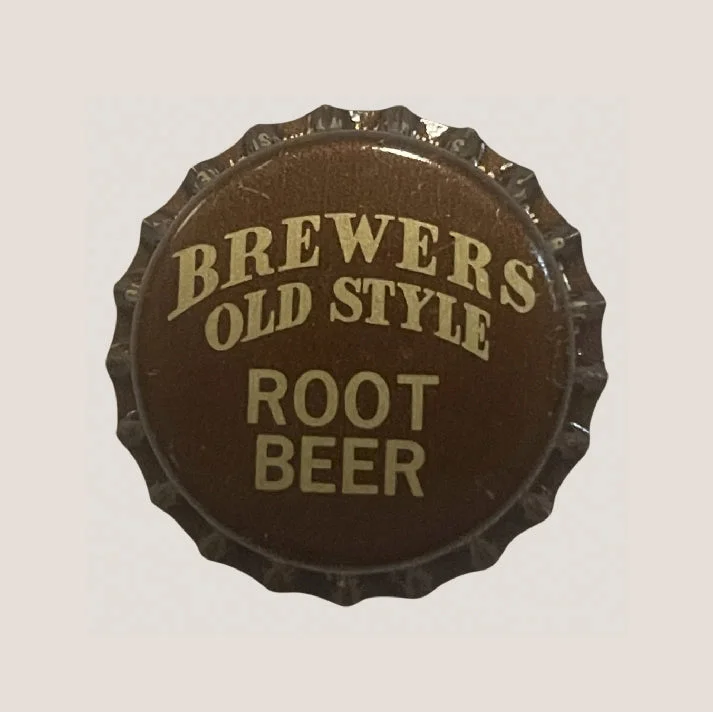 Vintage 1970s Brewers Root Beer Bottle Cap from Reading Pennsylvania