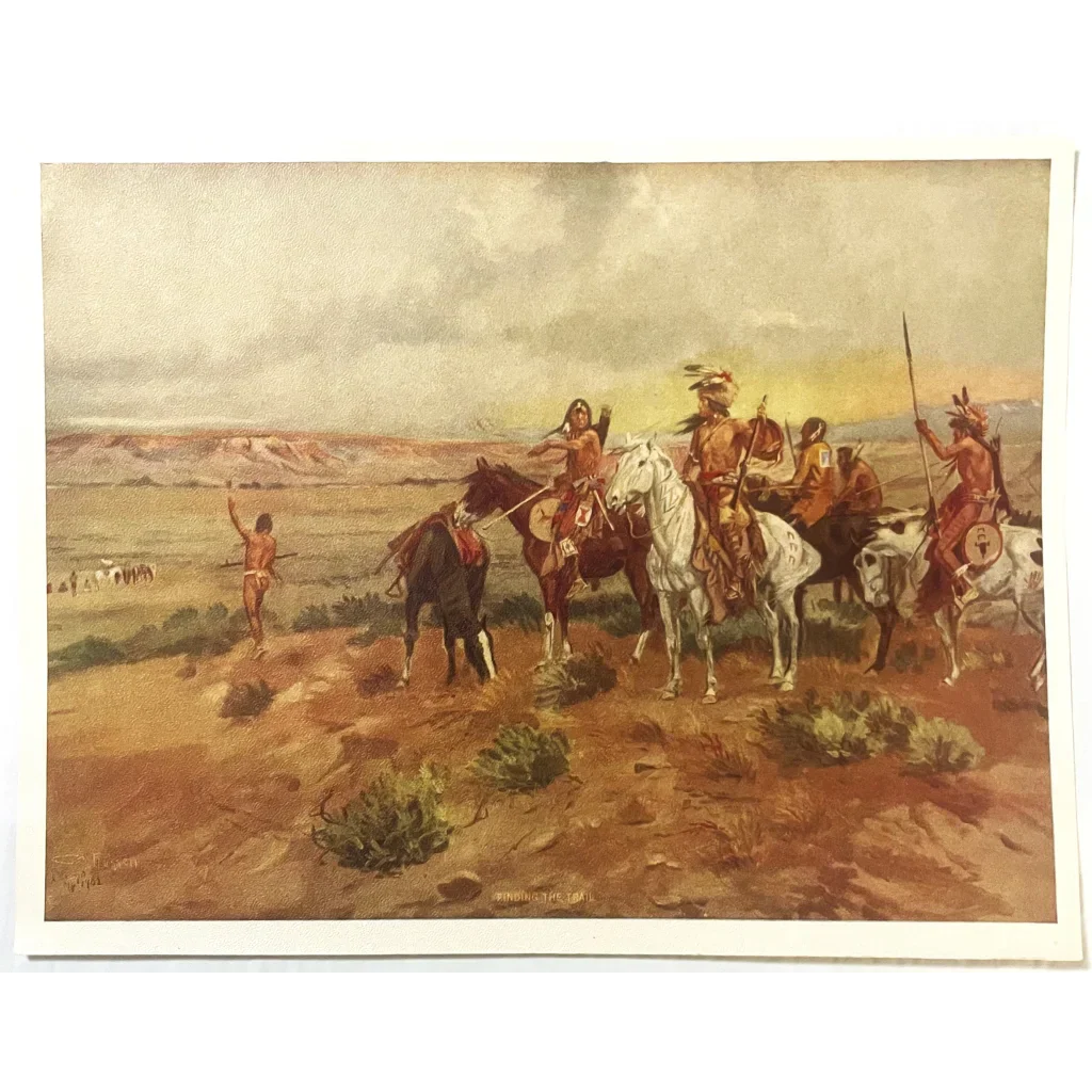 Rare 1970s Charles Russell War Party Patrolling Print Discovered