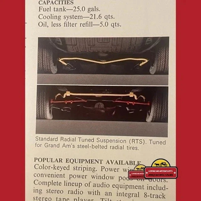 Vintage 1974 Pontiac Grand Am Dealer Brochure, Pontiac, MI, USA Icon, RIP 2010!