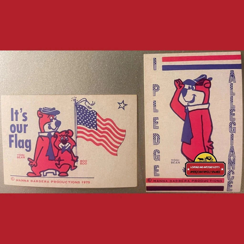 Patriotic Bicentennial Yogi Bear Stickers from 1975