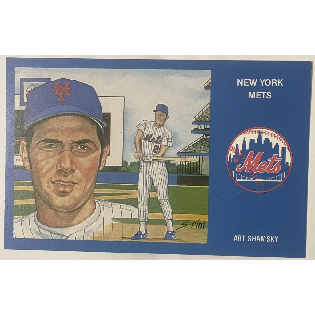 Rare 1980s Limited Edition Mets Postcard Featuring Art Shamsky