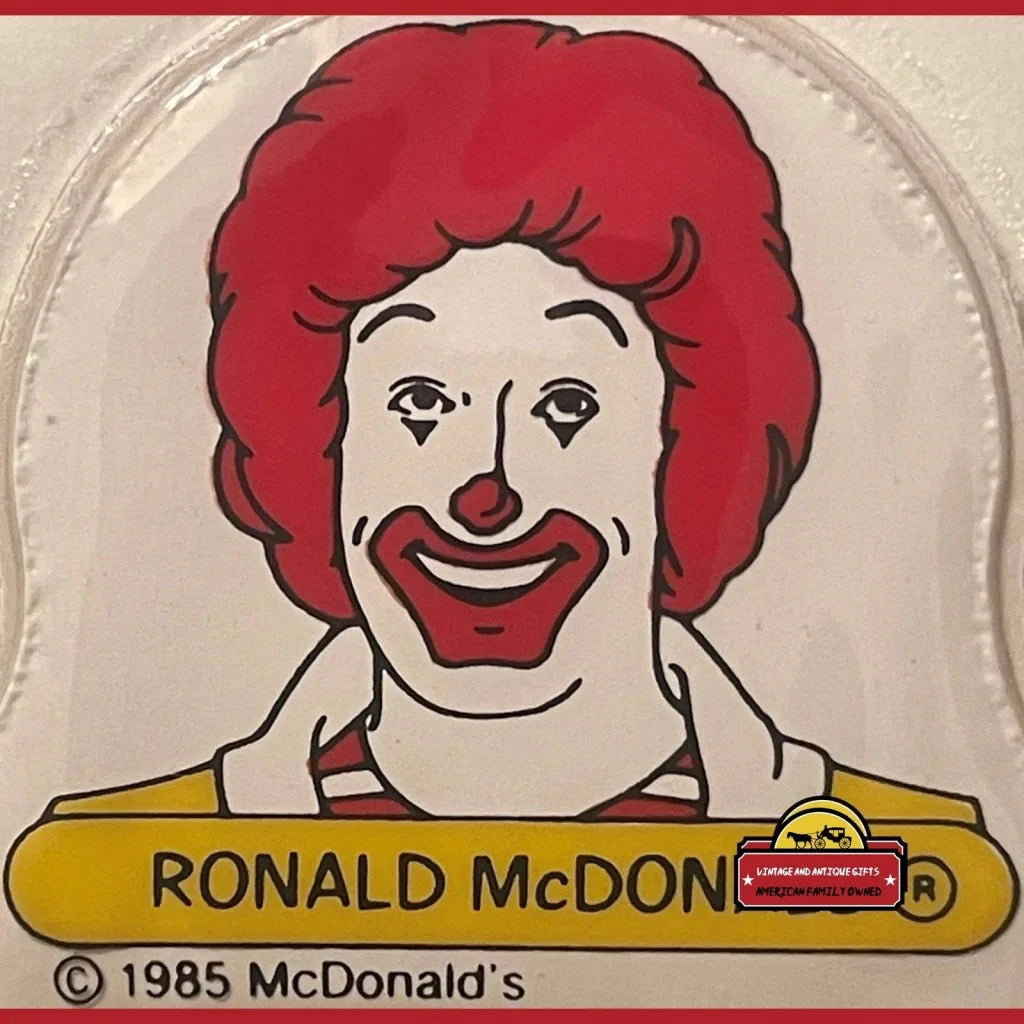 Rare Ronald McDonald Puffy Stickers Nostalgic Antique Gift