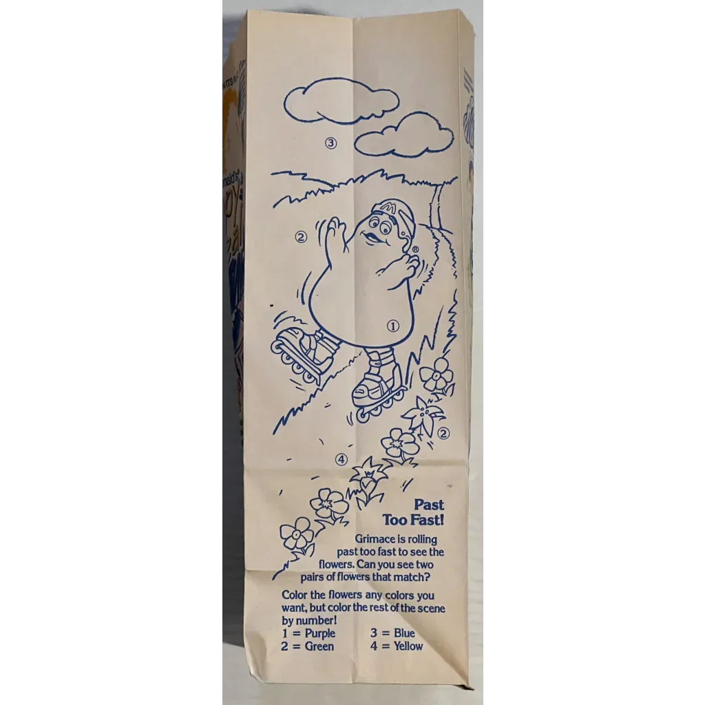 Rare 1991 McDonald's Happy Meal Bag with Classic Characters