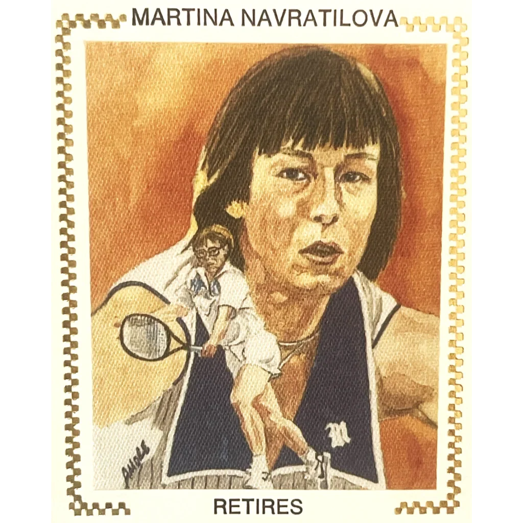 Rare Martina Navratilova Retires Tennis Envelope Collectible