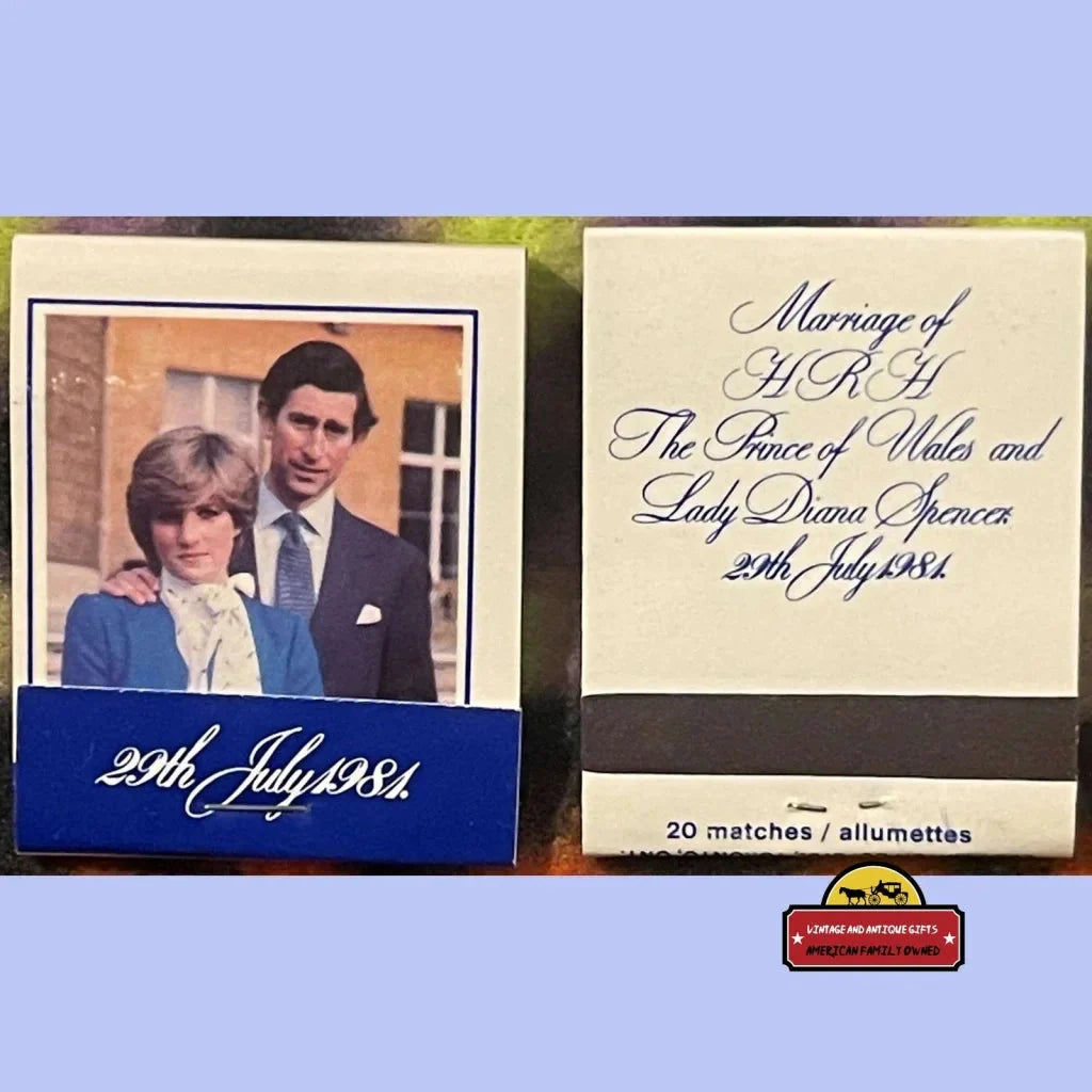 Rare 1981 Lady Diana Royal Wedding Matchbook Collectible