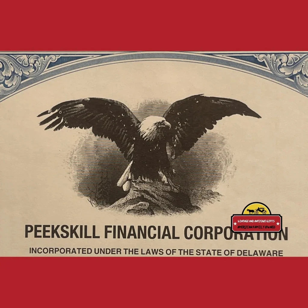 Rare Peekskill Financial Stock Certificate From 1990s