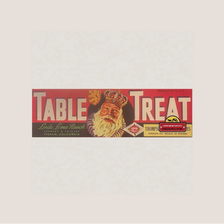 Vintage Table Treat Crate Label Brings Royal Charm to Dinner