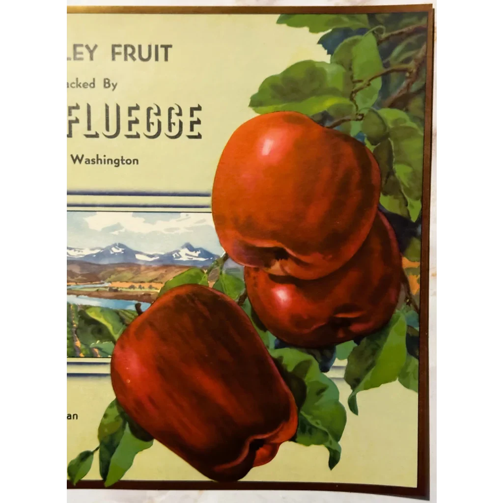 Vintage Yakima Valley Fruit Label Showcases Herman Fluegge's Legacy