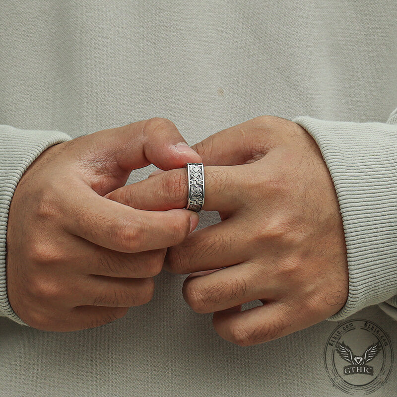 Vintage Celtic Knot Stainless Steel Ring