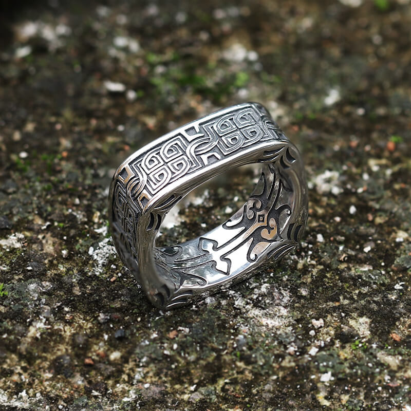 Vintage Celtic Knot Stainless Steel Ring