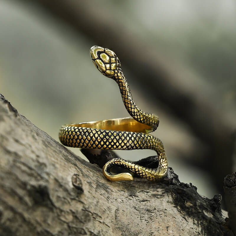 Vintage Snake Stainless Steel Ring