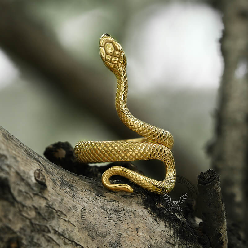 Vintage Snake Stainless Steel Ring